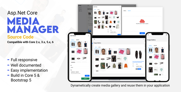 Media Manager - Asp.Net Core Mvc Advanced Gallery, Image, Media Manager | EF Core icon