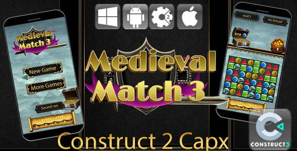 Medieval Match 3 - HTML5 Game (Capx) icon