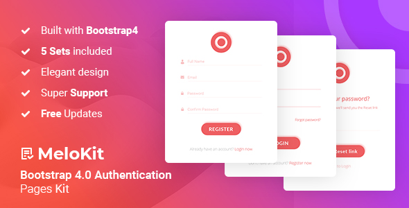 MeloKit - Bootstrap4 Authentication Pages Kit icon