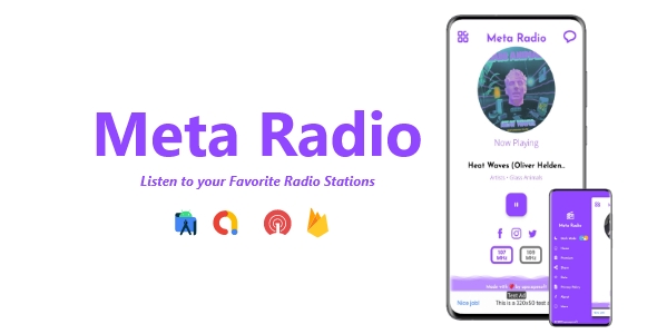 Meta Radio - Two Station Radio App | ADMOB, FIREBASE, ONESIGNAL icon