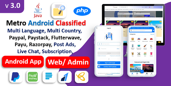 Metro Android Classified App | Buy, sell | Payment Gateways | Membership Plan | Admin Panel icon