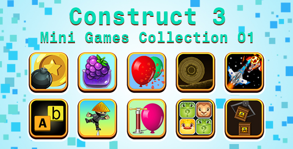 Mini Games Collection 01 (Construct 3 | C3P | HTML5) Customizable and All Platforms Supported icon