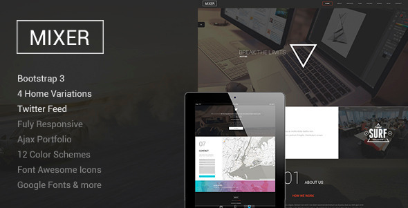 Mixer - One Page WordPress Theme icon