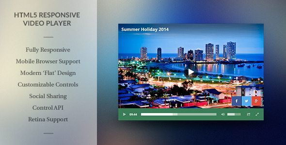 Modern HTML5 Responsive Video Player icon