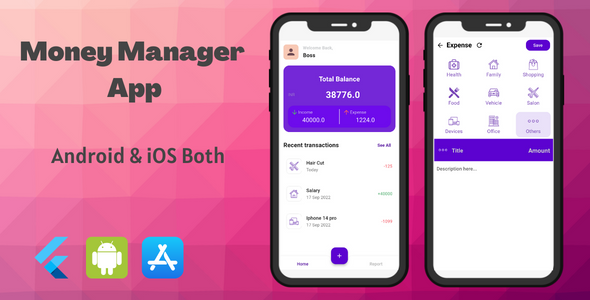 Money Expense Manager App | Android & iOS icon