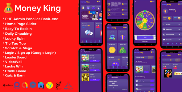 Money King - Android Rewards Earning App With Admin Panel icon