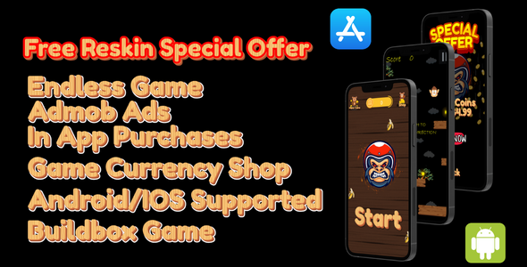 Monkey Mania (Free Reskin + Admob + In App + Buildbox game) icon