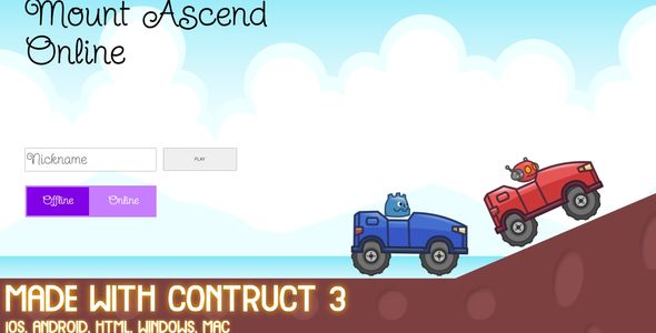 Mount Ascend Online Construct 3 Game | Publish to HTML, iOS, Android icon