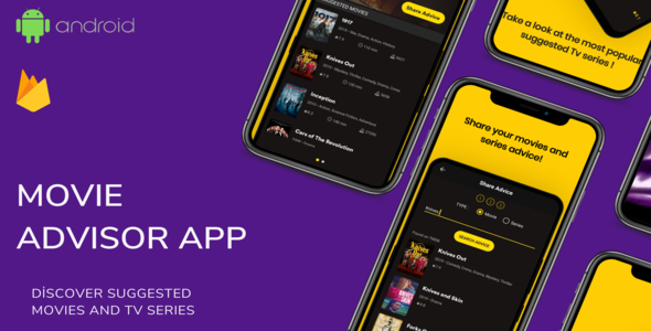 Movie Advisor App | MVVM, Retrofit, API, Firebase icon