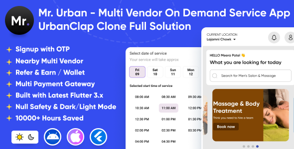 Mr. Urban - Multi Vendor On Demand Home Service App | UrbanClap Clone | Android & iOS Full Solution icon