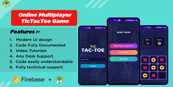 Multi Player Tic Tac Toe Game using Firebase Realtime Database icon