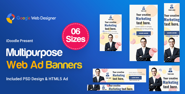 Multi Purpose Banners HTML5 D32 - GWD & PSD icon