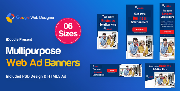 Multi-Purpose Banners HTML5 D52 - GWD & PSD icon