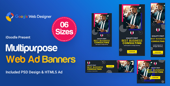 Multi-Purpose Banners HTML5 D74 Ad - GWD & PSD icon