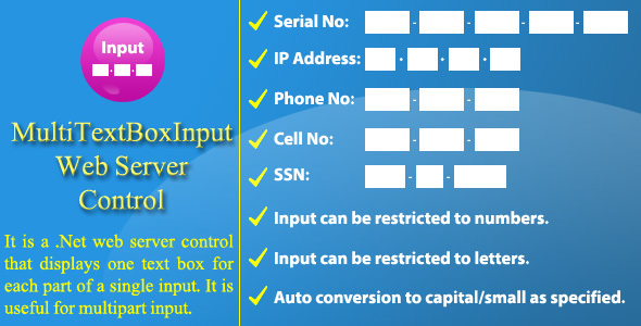 Multi Text Box Input - Web Server Control icon
