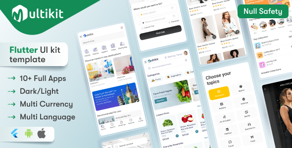 Multikit – Flutter UI Kit | Ready to Use | Developer Friendly icon