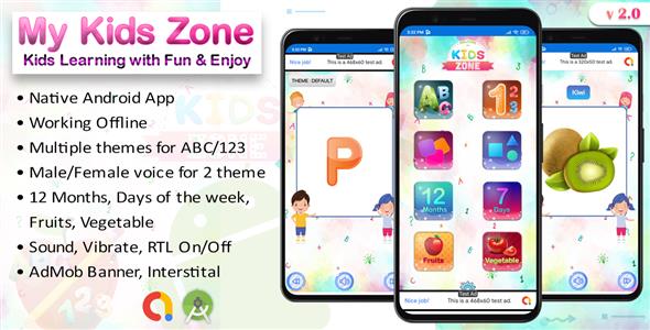 My Kids Zone - Kids Pre-school learning App(Android 11 Supported) icon