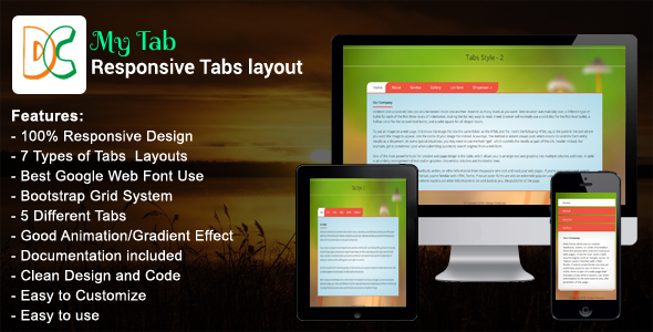 My Tab - Responsive Bootstrap Tabs icon