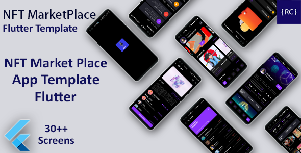 NFT Marketplace App | NFT buying selling Android + iOS App Template  | Flutter 3 | NFTMarketPlace Flutter  Mobile Templates