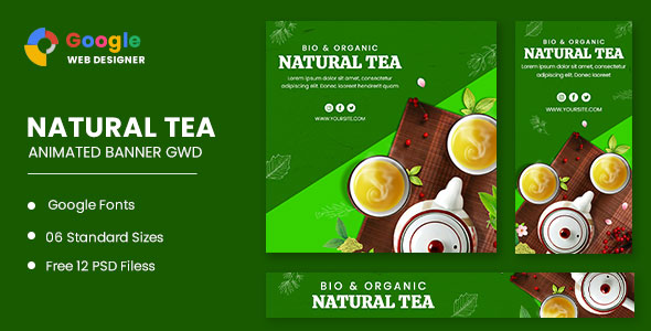 Natural Tea Animated Banner Google Web Designer icon