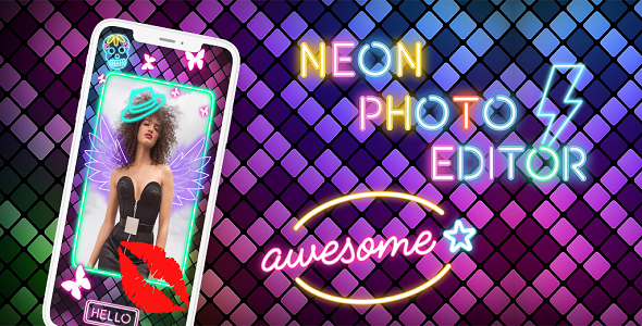 Neon Photo Editor – Android app with Admob +Facebook icon