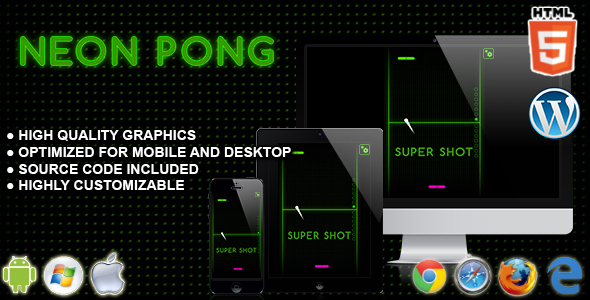 Neon Pong - HTML5 Arcade Game icon