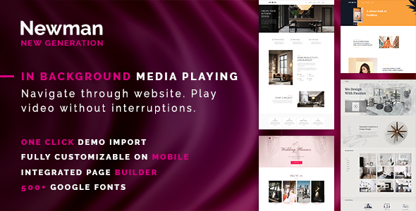 Newman - Portfolio, Video and Blog WordPress Theme icon