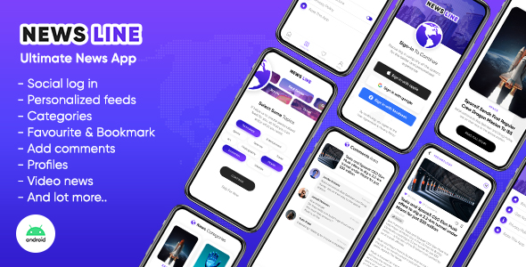 Newsline : Android News App (Android : Laravel) icon