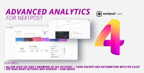 Nextpost Module: Advanced Analytics. Get daily Instagram reports and statistics icon
