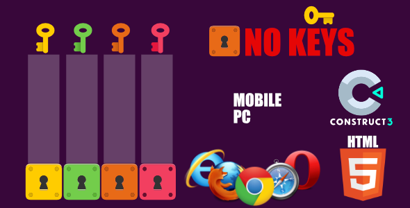 No Keys - HTML5 Game (With Construct 3 Source-code .c3p) icon