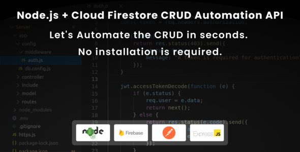 Node.js + Cloud Firestore CRUD Automation API icon