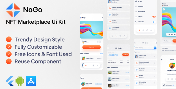 Nogo – Flutter NFT Marketplace App Ui Kit icon