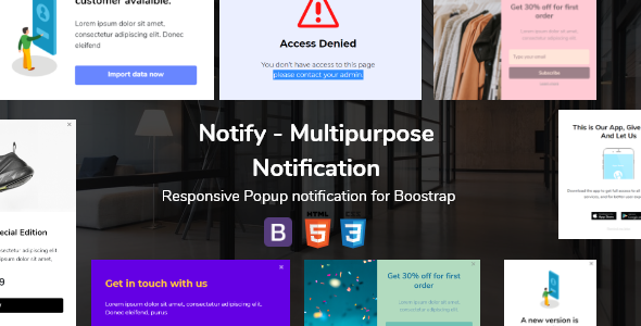 Notify - Multipurpose Notification for Bootstrap icon