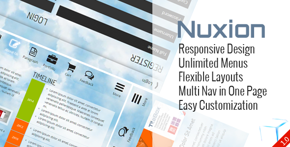 Nuxion jQuery - Responsive UX Navigation Menu Bar icon
