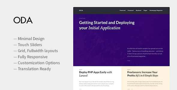 ODA — Really Minimal and Strong Wordpress Theme icon