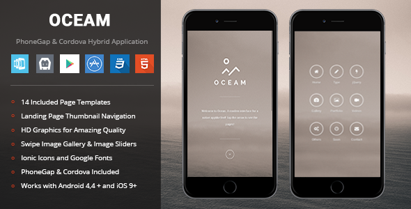 Oceam | PhoneGap & Cordova Mobile App icon
