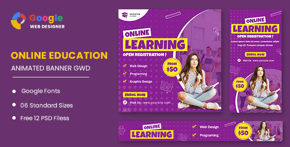 Online Learing HTML5 Banner Ads GWD icon