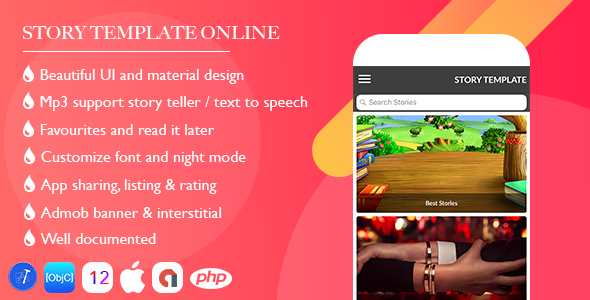 Online Story Template for iOS with PHP Admin icon
