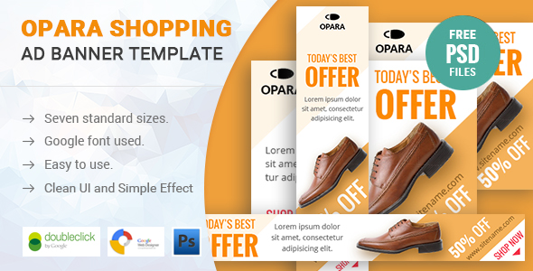 Opara | Shopping HTML 5 Animated Google Banner icon