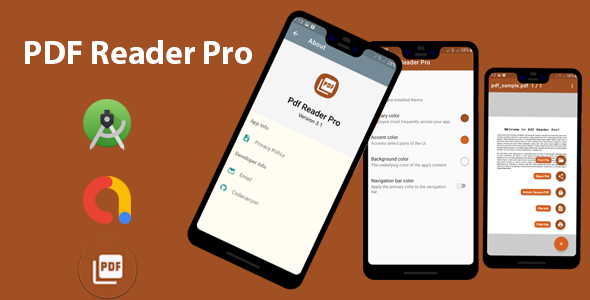 PDF Reader Pro | Admob Ads Integrated | Android Studio Source Code icon