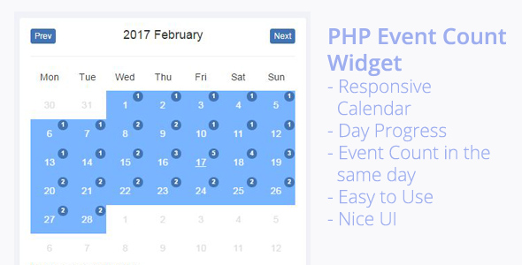 PHP Event Count Widget icon