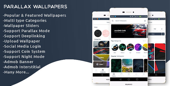 Parallax Wallpaper App + Admin panel + Bulk Uploader icon
