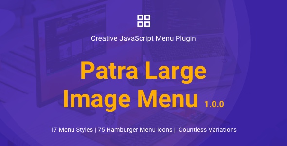 Patra Large Image Menu | JavaScript Menu Plugin icon