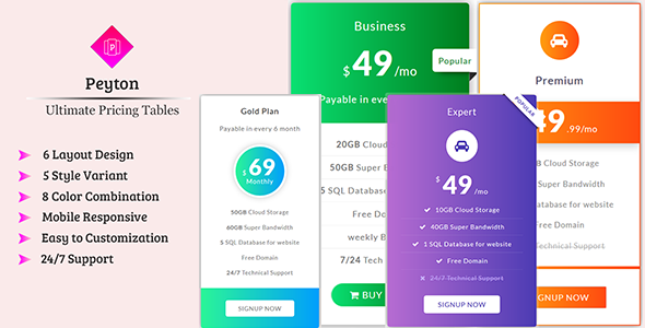 Peyton - Ultimate Pricing Tables icon