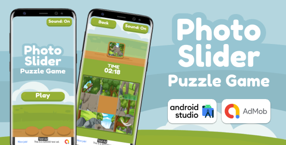 Photo Slider - Puzzle Game Android Studio Project with AdMob Ads + Ready to Publish icon
