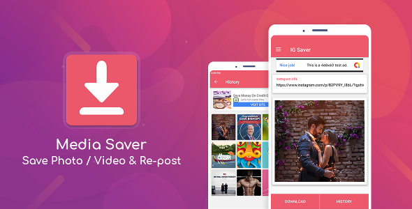 Photos And Videos Downloader For Instagram (Media Saver Android App) icon