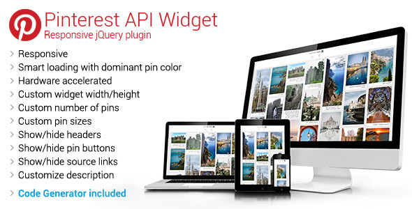 Pinterest API Widget - Responsive jQuery Plugin icon