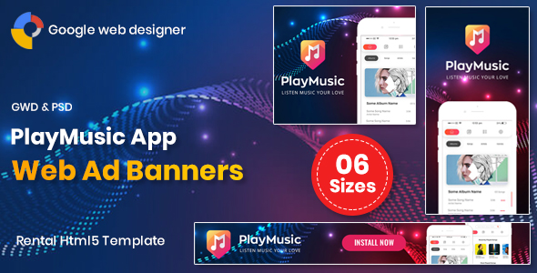 Play Music App Banners GWD icon