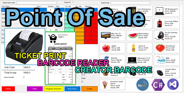 Point Of Sale (POS) - Super Market - C# MySQL icon