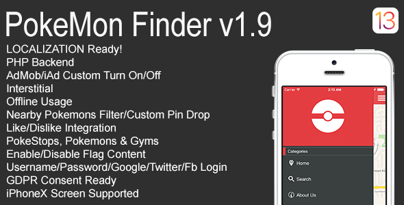 PokeMon Finder Full iOS Application v1.9 icon